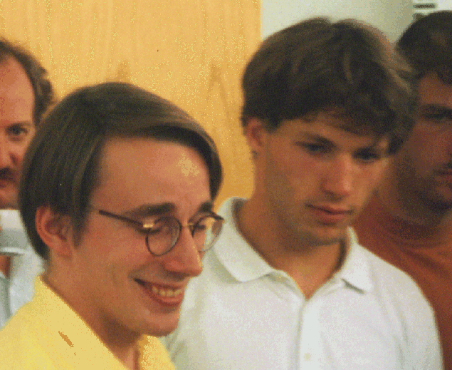 ... Linus Torvalds (on the left) and <b>Gert Doering</b> Gert: &quot;mgetty + sendfax&quot; - linusandgert_big